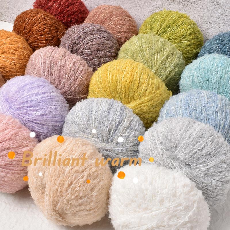 50 г/моток Смесовая пряжа-косичка Пряжа Teddy Мягкая Вязаная Крючком Крашеная Пряжа DIY Ручное Вязание Крючком Вязаный Свитер Шапка Кукла