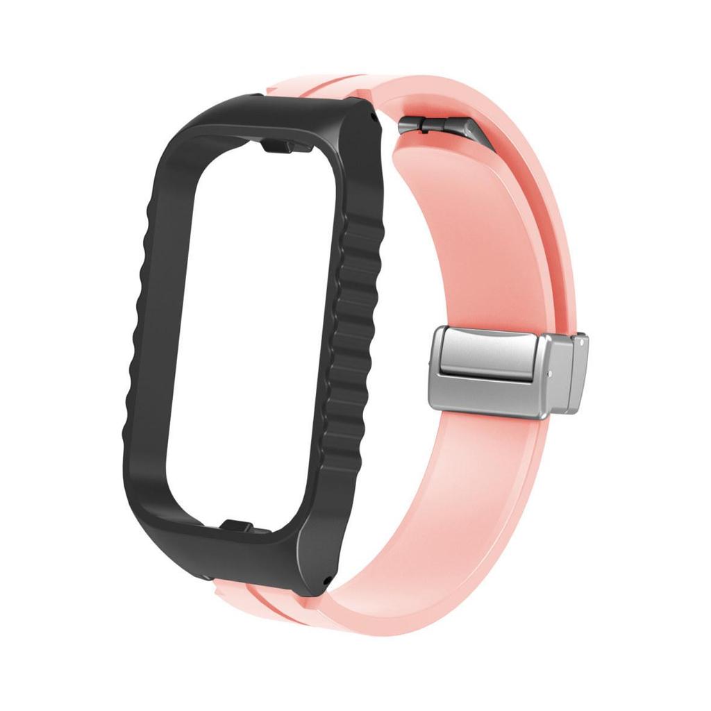 Складной магнитный силиконовый ремешок для Redmi Smart Band 2/3 и Xiaomi Smart Band 8 Active