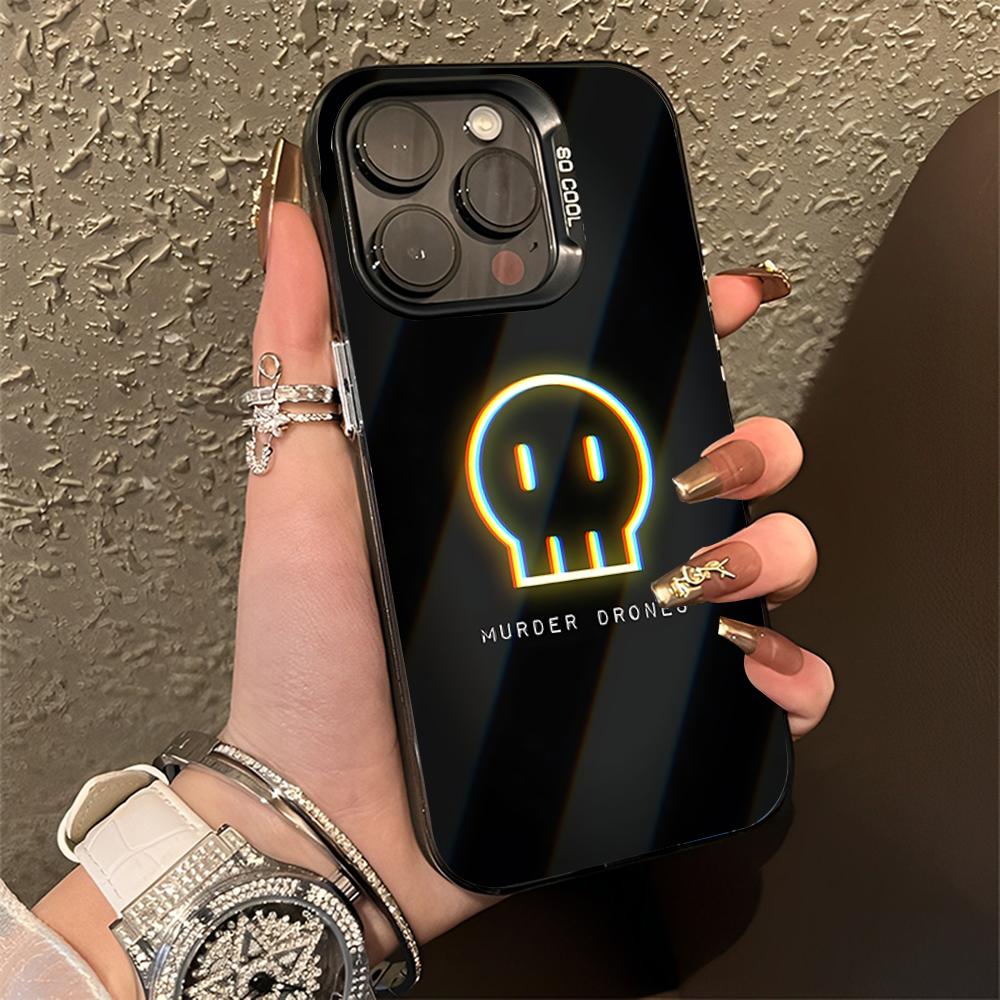 Чехол для телефона M-Murders Game D-Drones для iPhone 16,15,14,13,12,11,Pro,Max,Plus,Mini,XS,SE, противоударный, черный матовый, жесткий бампер
