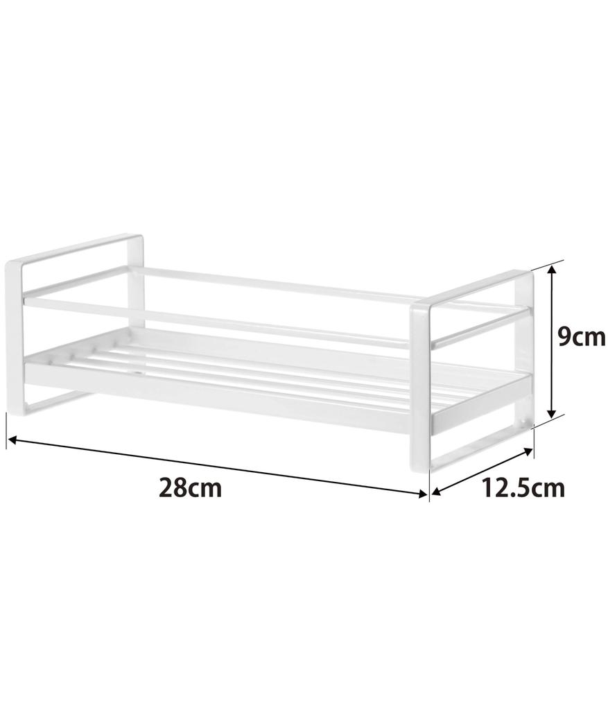 Ямазаки Дзицугё (Ямадзаки) Подставка для диспенсера 1 ярусная белая прибл.. Ш28 x Г12,5 x В9 см Полка для ванной комнаты MIST 2234