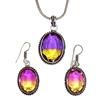 Tourmaline Set Gemstone Gift Wedding Party Bi-Color Pendant,Earring,Ring