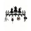 Rustic Western Cowboy Metal Key Hook - Durable Horseshoe Wall Art For Coats, Hats, Towels | Easy Install