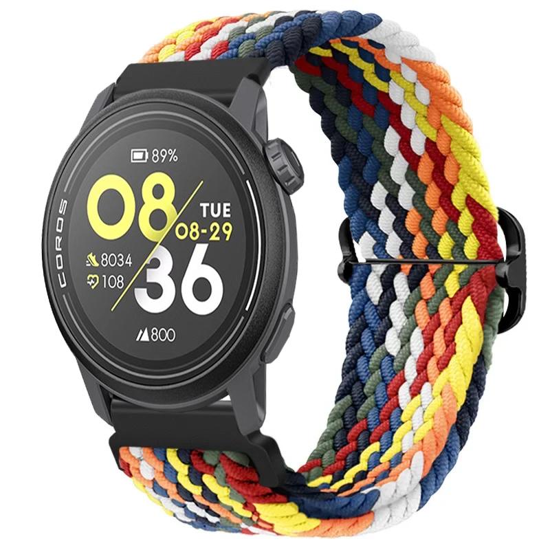 Нейлоновый плетеный ремешок 20/22 мм для COROS APEX 4/PACE Pro/4 3 2 Регулируемый браслет для CMF Watch 3/2/1 Pro Suunto Race 2/S/Run