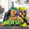 The mask Print Flannel Blanket High Quality Warm Comfortable Cover for All Seasons Perfect for Gifts Home Decor