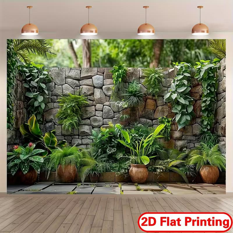 2D пышный тропический сад фон для фотосъемки баннер