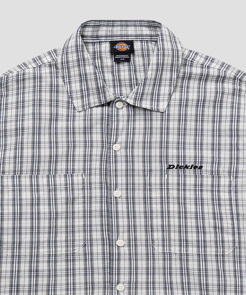 DICKIES Wellsville Poplin Check Shirt Egret