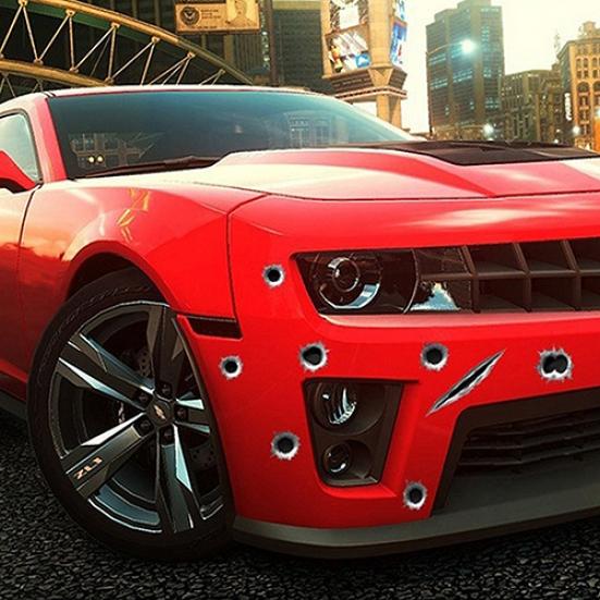 Водонепроницаемый автомобильный Стайлинг Shothole Scratch 3D поддельный автомобиль забавные наклейки на шлем наклейки