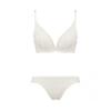 BY Dream Bra Deep V Bra Shorts Set Daisy Lace M015 D75M Size [AMOSTYLE Triumph] & (White)