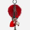 VERRYTASTE Multi Weaving Fur Keyring - Red Fur