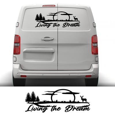 Наклейка на заднюю дверь автомобиля для Fiat Scudo, аксессуары для тюнинга Camper Van Living The Dream, графика, винил