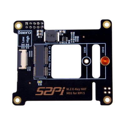 GeeekPi M01 PCIe NVMe SSD PCIe Периферийная плата для Raspberry Pi Поддержка NVMe SSD M.2 E-Key 5, M.2 E-Key 2230/2242