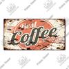 Putuo Decor Coffee Metal Sign Licenses Plate Plaque Metal Vintage Tin Sign Decoration for Cafe Kitchen Club Home Wall Decor
