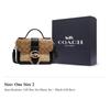 COACH Georgie Leather Handbag, Shoulder Bag, Crossbody Bag Small Women's Black & Brown 6192-IMRKY