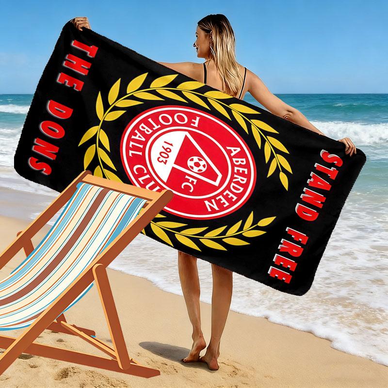 Aberdeen logo Print Beach Towel, Large Soft Quick Dry Towel for Beach Camping Swimming