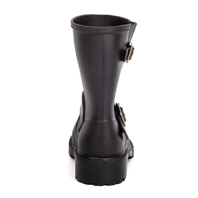 Осенняя и зимняя обувь больших размеров, удобная, с круглым носком и плоским дном, на утолщенном среднем каблуке, на толстом каблуке, женская обувь на коротком каблуке