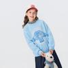 MQD Girls' Fleece-Lined Rabbit Print Mock Neck Sweatshirt