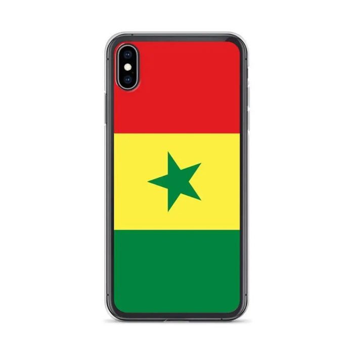 Coque iPhone - Drapeau Sénégal - iPhone XS Max - Souple - Multicolore - Verticale