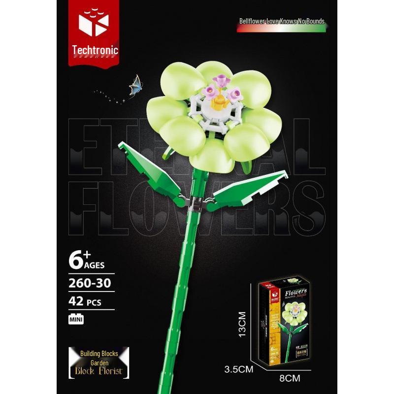 Tulip Lego-Compatible Everlasting Flower Building Blocks: Puzzle Ornament Potted Plant Toy, Valentine's Day Rose Gift.