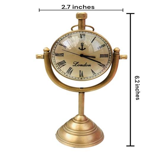 Настольные часы с компасом из латуни 13,97 см