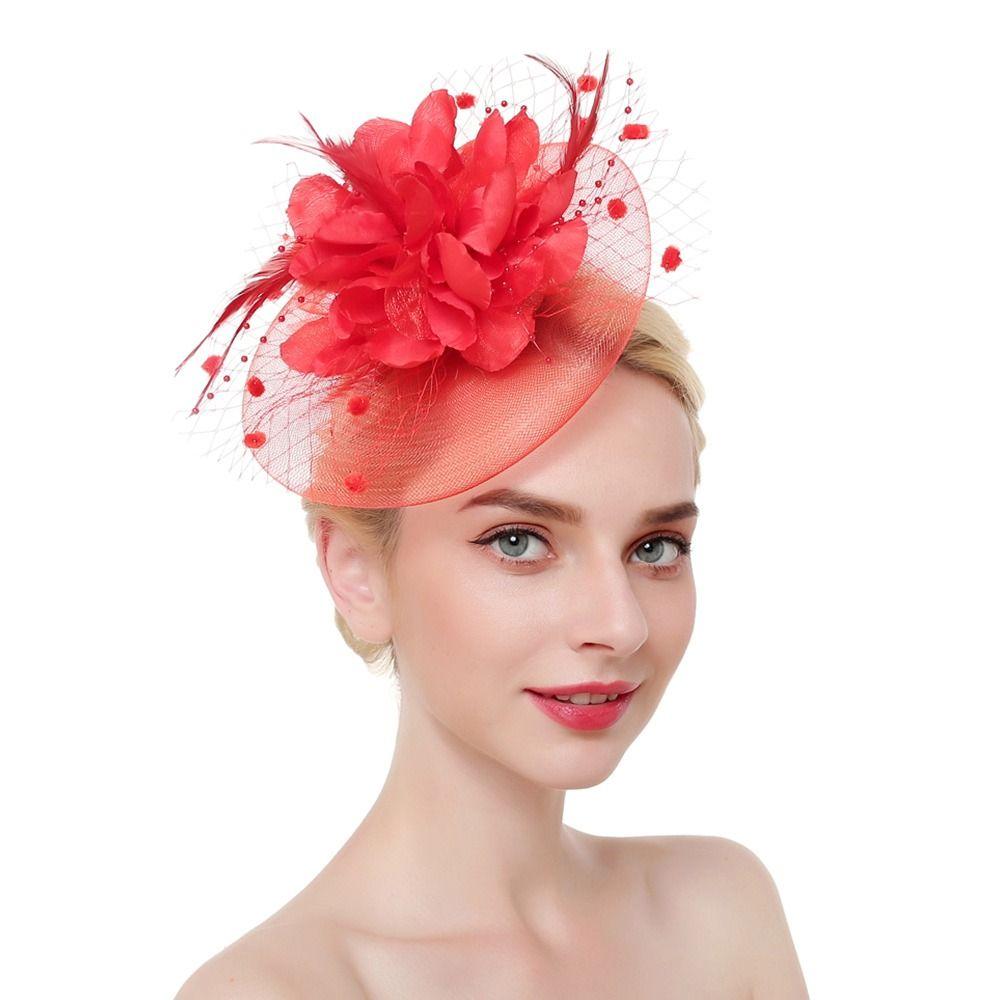 Стильные шапки-волшебники, свадебные цветочные сетчатые повязки на голову, коктейльные головные уборы для чаепития для женщин и девочек
