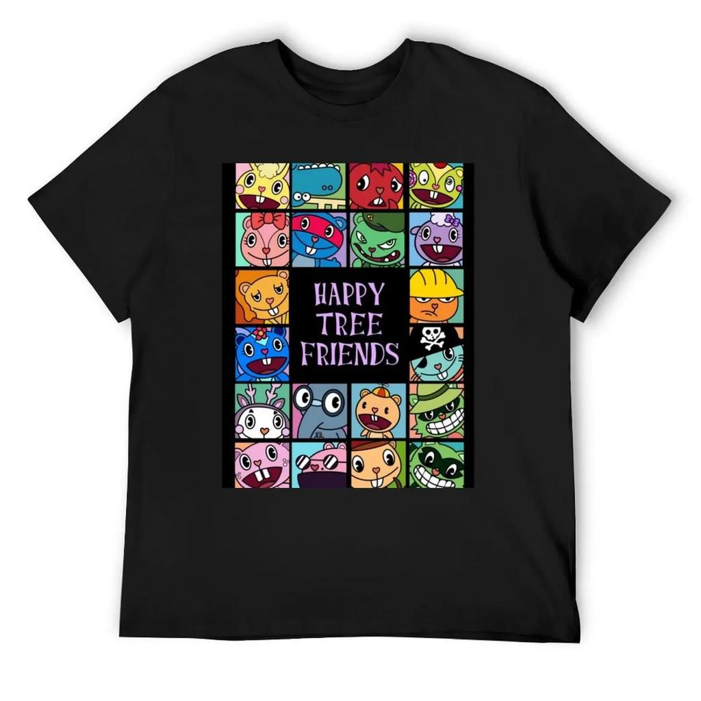 Футболка Happy Tree Friends смешные подарки Смешная футболка оверсайз графическая футболка винтажная футболка мужская