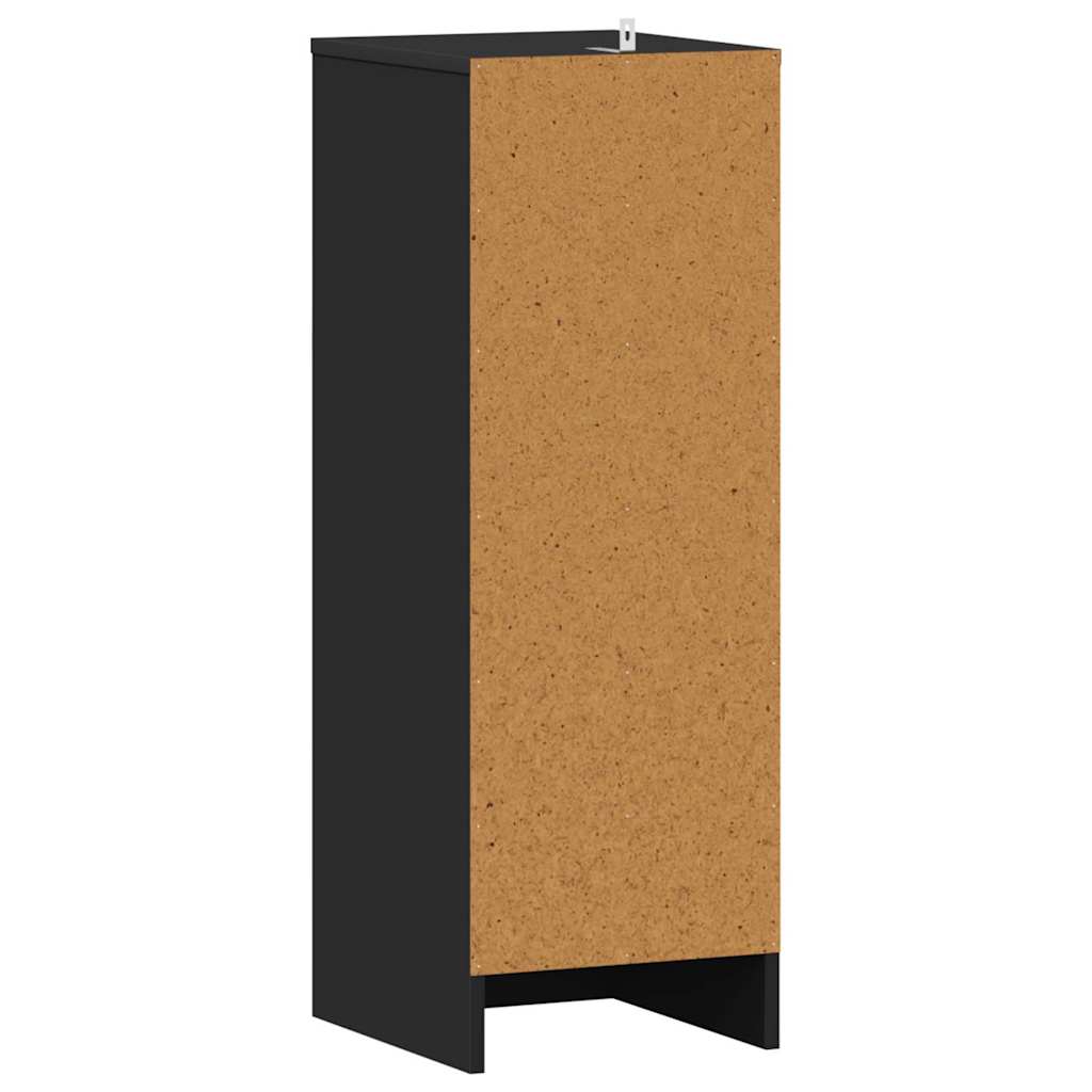 Vidaxl Szafka Na Buty, Czarna, 32X35X92 Cm, Materiał Drewnopochodny