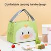 Lunch Bag High Capacity Waterproof Insulated Cartoon Pattern Smooth Zipper Keeping Warm Cold Fine Sewing Leakproof Thermal Bento Tote for Picnic
