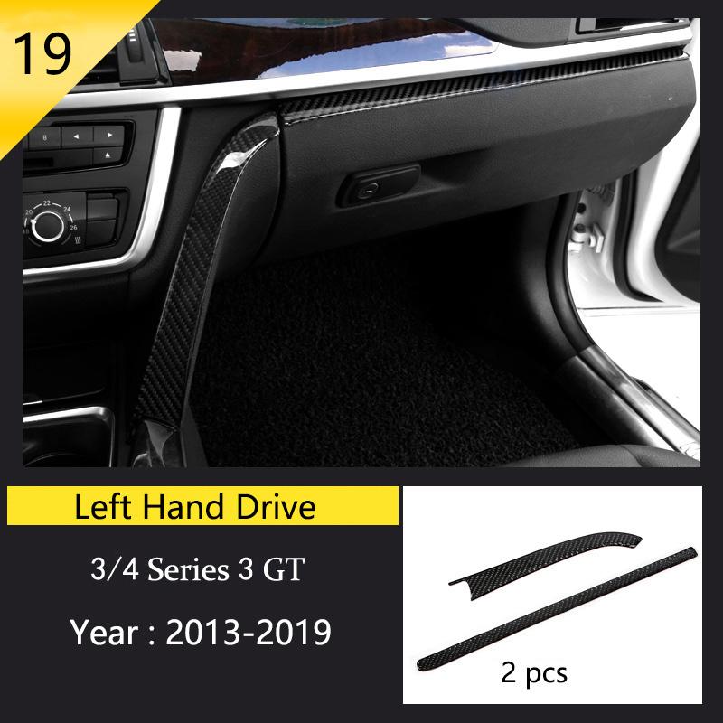 Car Styling Carbon fiber interior button panel Decoration Cover Trim Sticker frame For BMW 3 Series F30 3gt F34 F32 Accessories