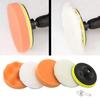 7pcs/set 3" Car Sponge Polishing Pad Set Polishing Buffer Waxing Adapter Drill Kit for Auto Body Care Headlight Restoration Kit