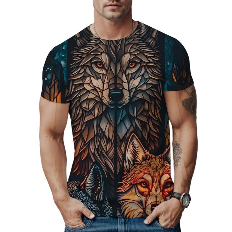 Летний топ с круглым вырезом и 3D-принтом, модные трендовые повседневные футболки с короткими рукавами для мужчин