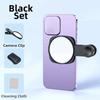 HD Lens Phone Rear Camera Selfie Mirror Portable Blind Spot Free Anti Peeping Mirror with Storage Case Clip-on