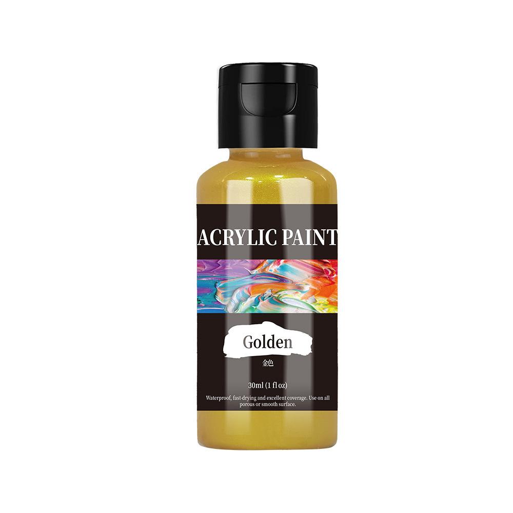 Нетоксичные 26 цветов 1 жидкая унция 30 мл Бутылочки Акриловая краска Не выцветающая Насыщенный пигмент для Детей Взрослых Художников Холст Поделки Дерево