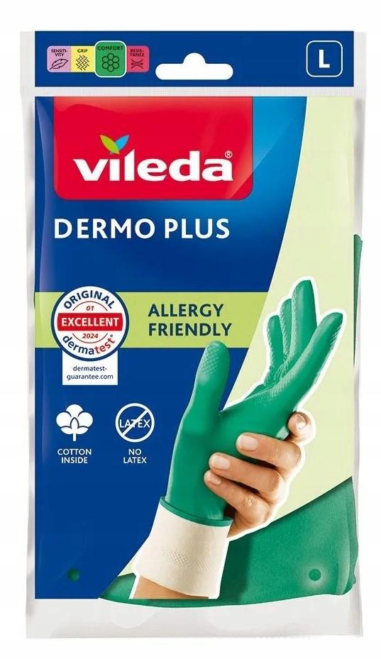 Vileda Dermo Plus Nitrile Gloves, Hypoallergenic, Powder-Free, Size L