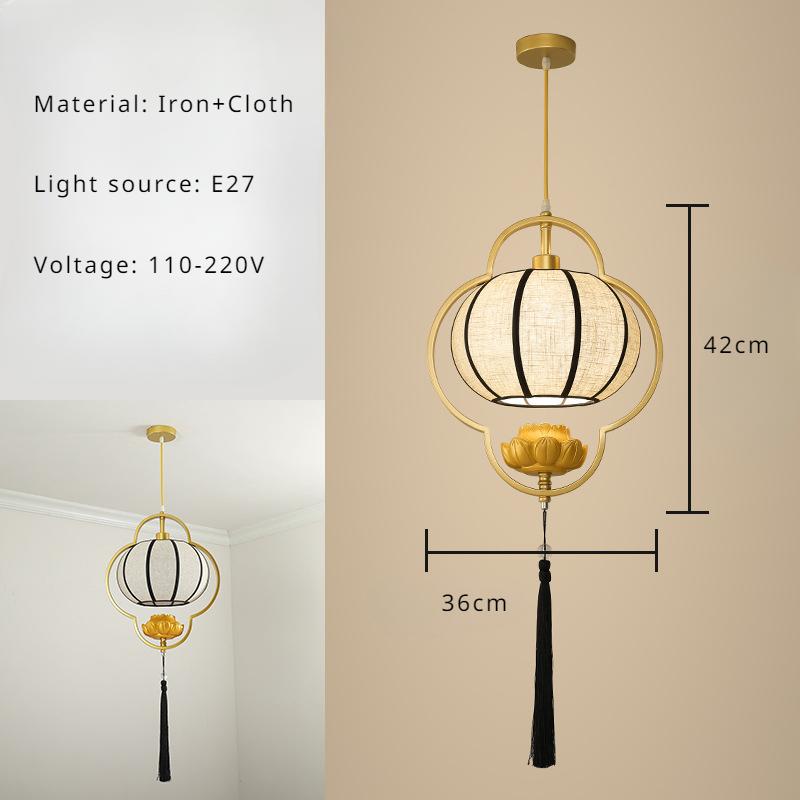 Китайский Фонарь Люстра Железная Ткань Ресторан Подвесной Светильник Скандинавский Домашний Декор Спальня Доска Балкон Коридор Бар Светодиодные Огни