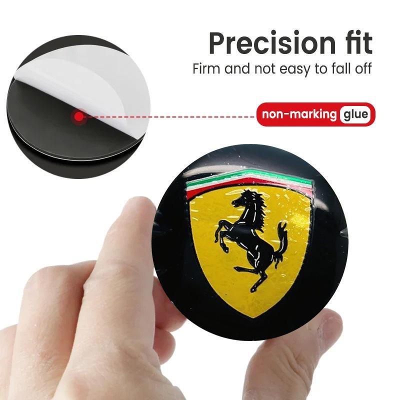 New 4PCS/Set For Ferrari Horse Donkey Badge Emblem Car Wheel Hub Center Cap Rim Cover Decoration Stickers Accessories TH8