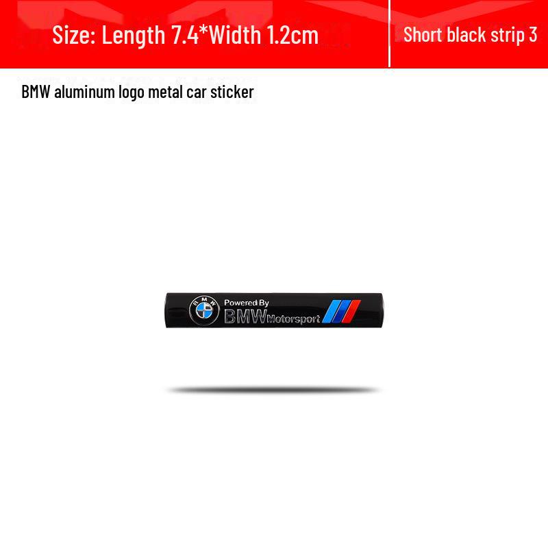BMW M Performance Metal Logo Stickers: Aluminum Nameplate and Fender Decals