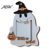 Halloween Keepsake Frame Cute Ghost Wooden Photo with Hanging Rope, Creative Durable Slot Picture for Holiday Party Decor And Home Wall Decoration