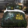 Cartoon The Wild Robot 3D Printed Duvet Case Pillowcase Bedding Set Twin Full Queen King Size For Bedroom Decor