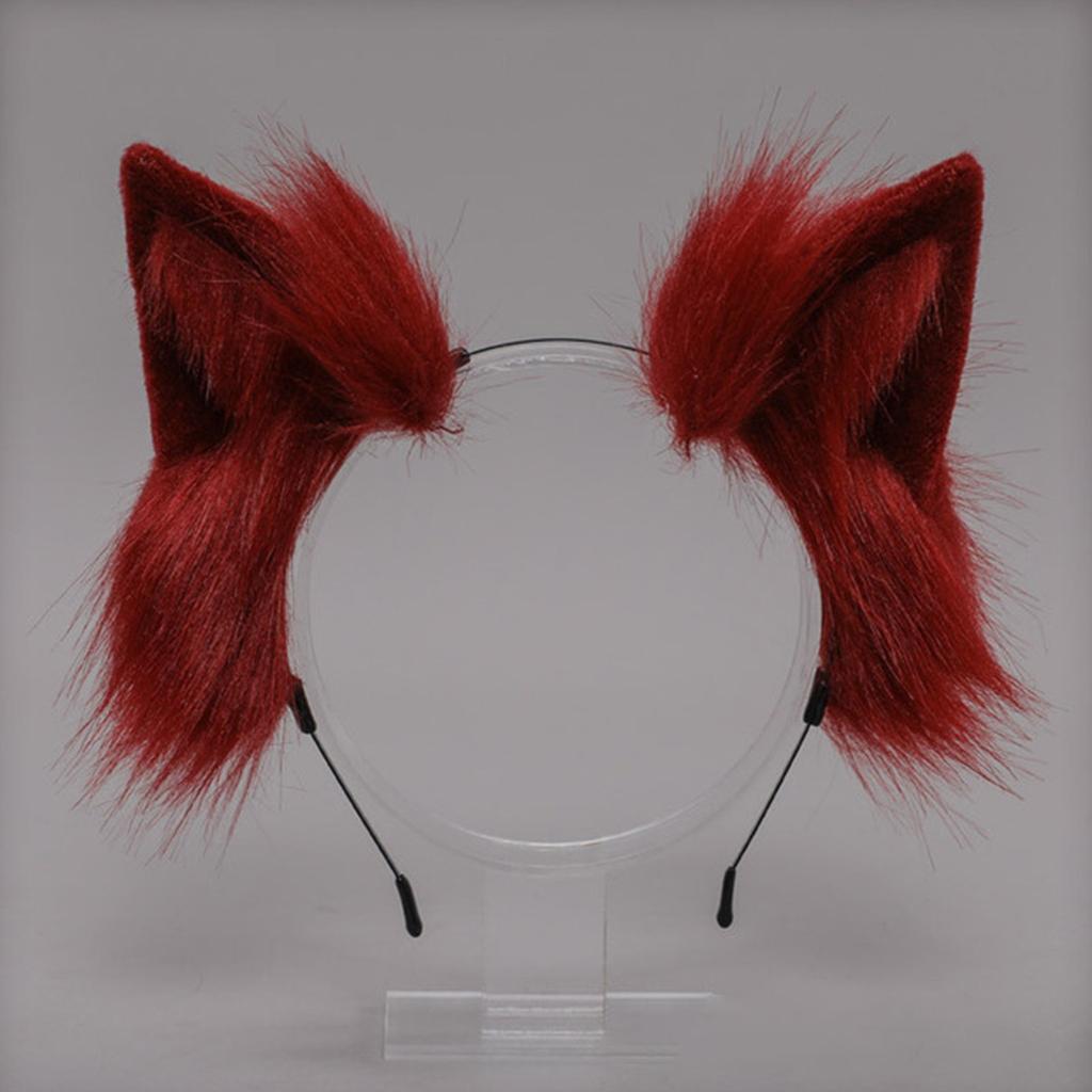 Имитация плюшевых ушей животного, повязка на голову, милый ручной работы, хвост, хвост, косплей, набор хвостов