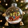 Лягушка Рождественское украшение Прозрачный пластиковый рождественский подвесной шар с 3D украшением в виде лягушки Праздничный сувенир