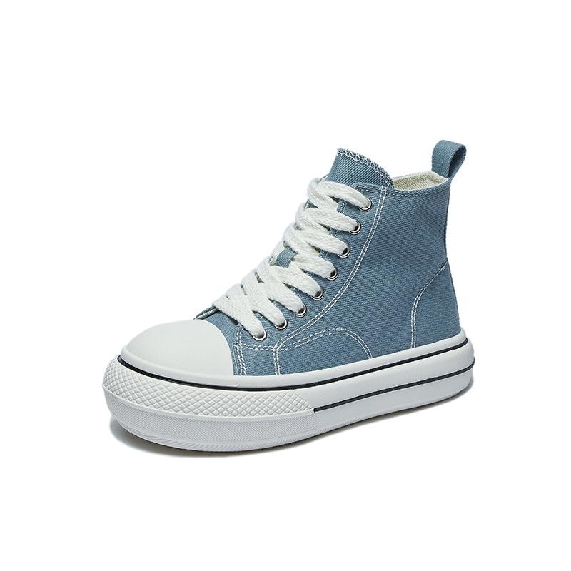 Холщовые кроссовки на платформе для женщин, кроссовки для бега на шнуровке, теннисная обувь, повседневные дышащие кроссовки, легкие высокие парусиновые туфли без шнуровки