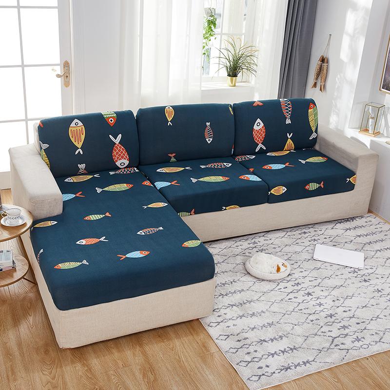 Чехлы на подушки для дивана с принтом, эластичные чехлы для домашних животных, детские эластичные моющиеся чехлы с цветочным принтом для гостиной, съемный чехол, защита для мебели