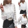 2021 Spring/Summer Fashion Lace V-Neck Long Sleeve Blouse for Women