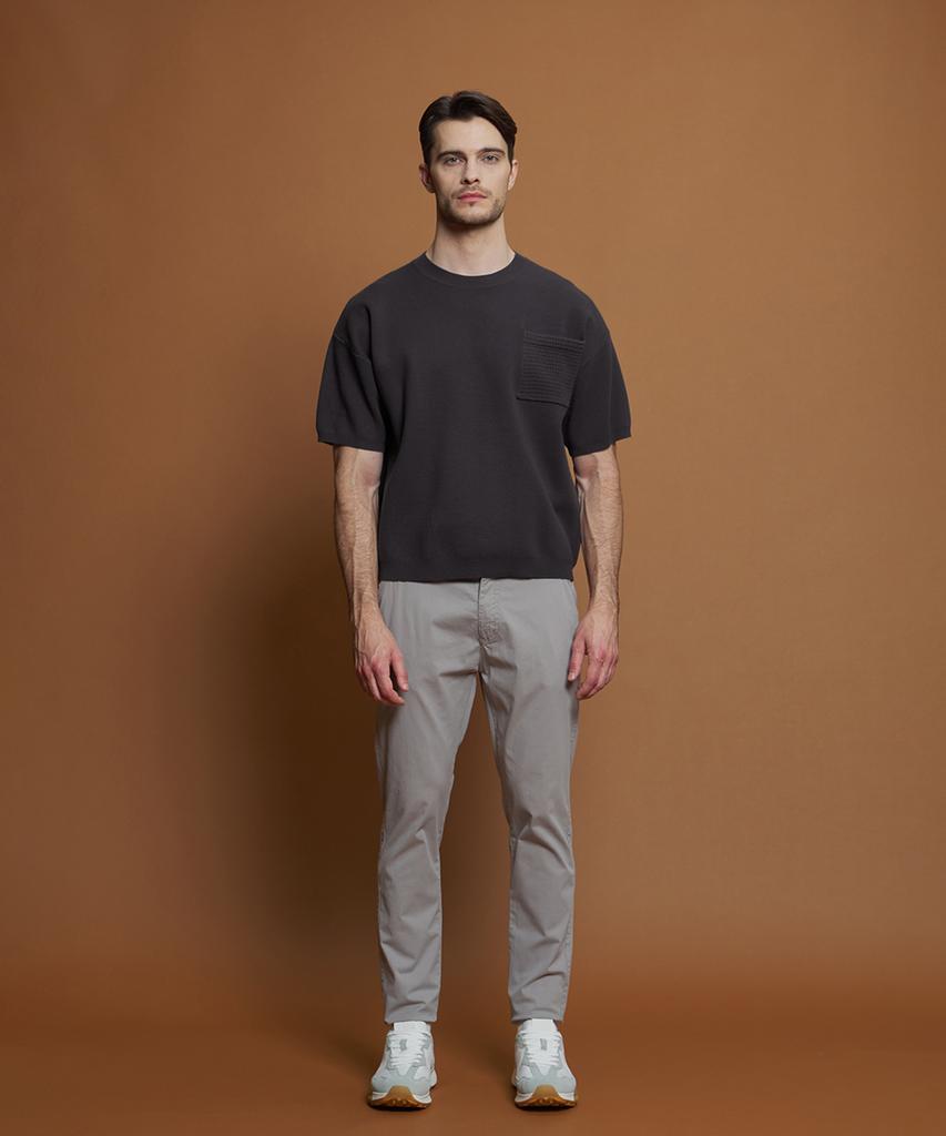 PANICALE Gray Drawstring Cotton Blend Pants