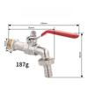 1PC Red handle 1/2 "" 3/4" "IBC Tank Metal Water Tap with S60 Coarse Thread 1-2 Way Adapter Ball Valve Garden Supplies Irrigati