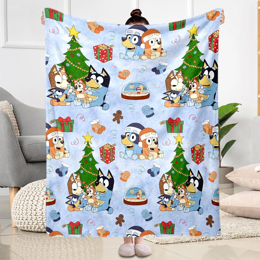 Bluey Family Adventure Blanket Soft Warm Cozy Perfect for Couch Picnics Bedding Four Seasons Universal Modern Ideal Gift For Birthday Valentine'S Day