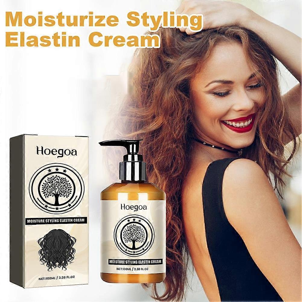 Professional Hair Volumizing Cream 100ml Curly Styling Elastin for All Hair Types Long Lasting Hold