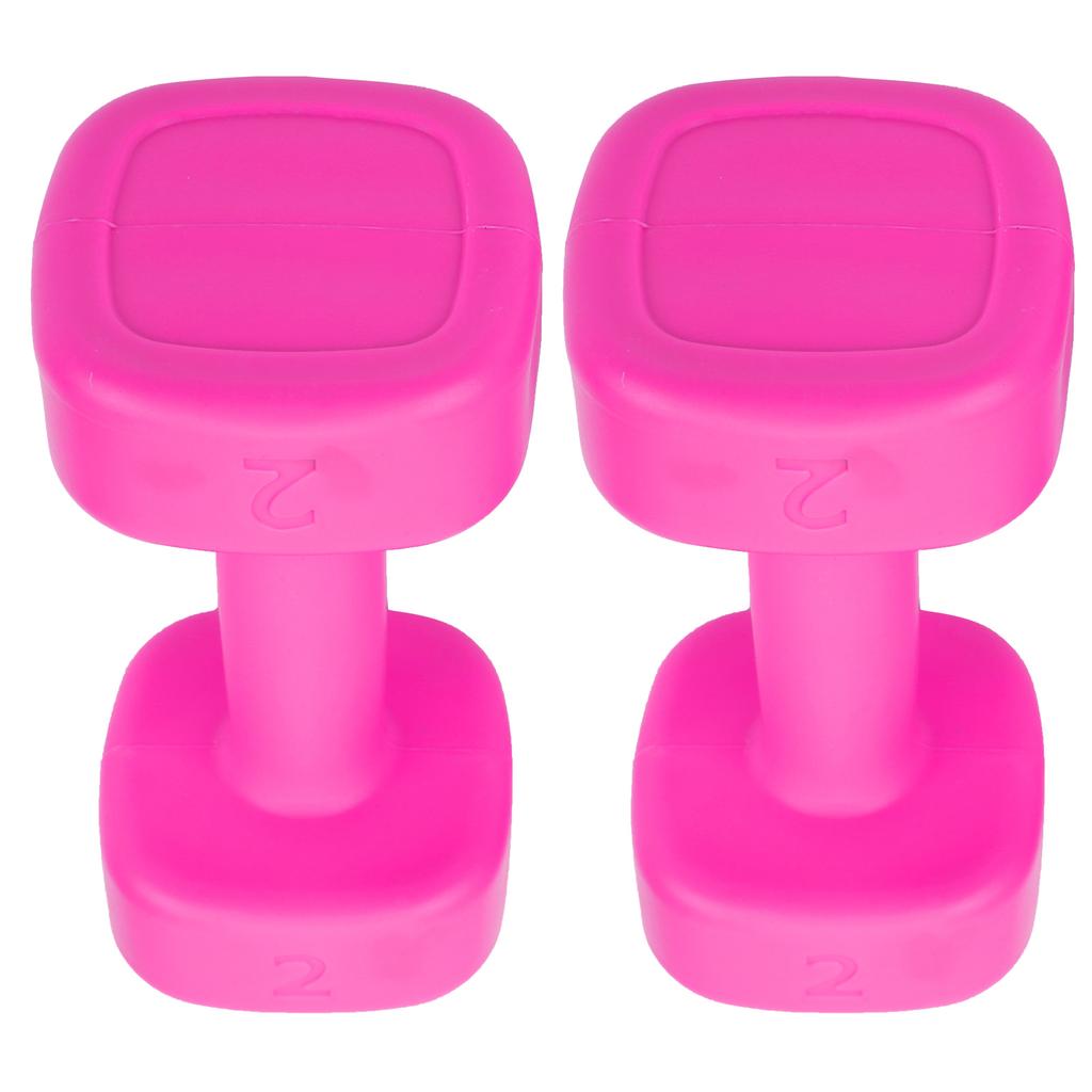 2 шт. 4 фунта Гантели Фитнес Тяжелая атлетика Бодибилдинг Йога Спорт Оборудование для похудения Розово-красный