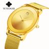 WWOOR легкие роскошные женские модели модные часы водостойкий сетчатый ремень кварцевые нишевые часы для девочек