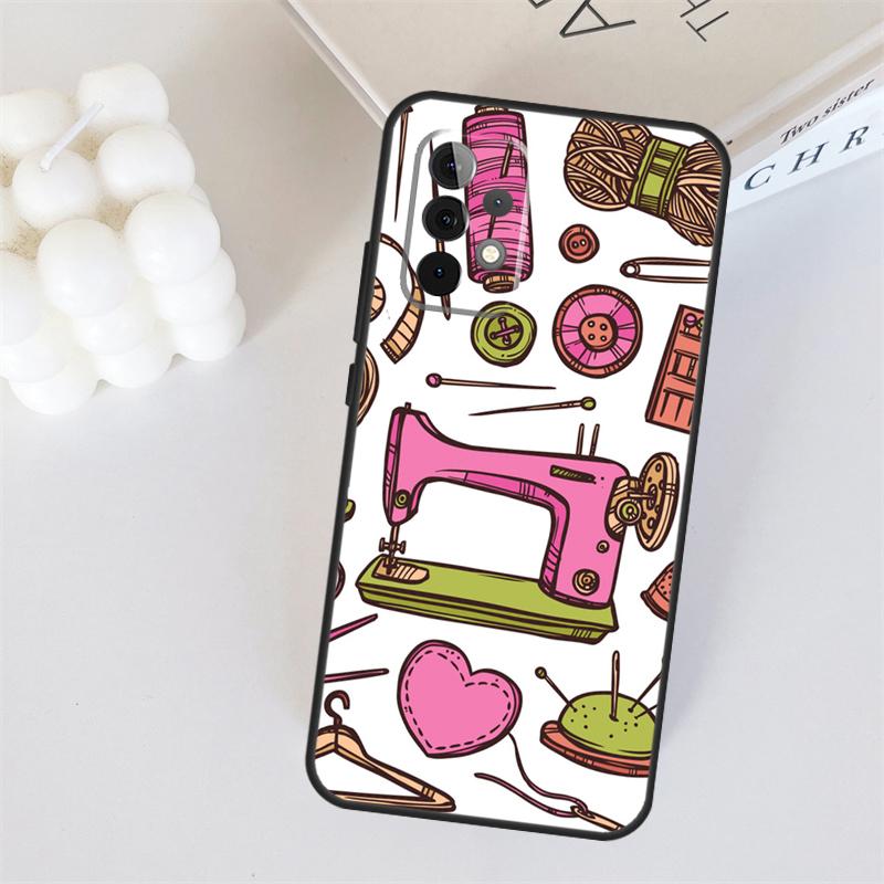 Швейная машина портной выкройка Для Samsung Galaxy A53 A33 A55 A35 A15 A22 A32 A52 A54 A34 A14 A56 A36 A26 A16 A05 A06 Чехол